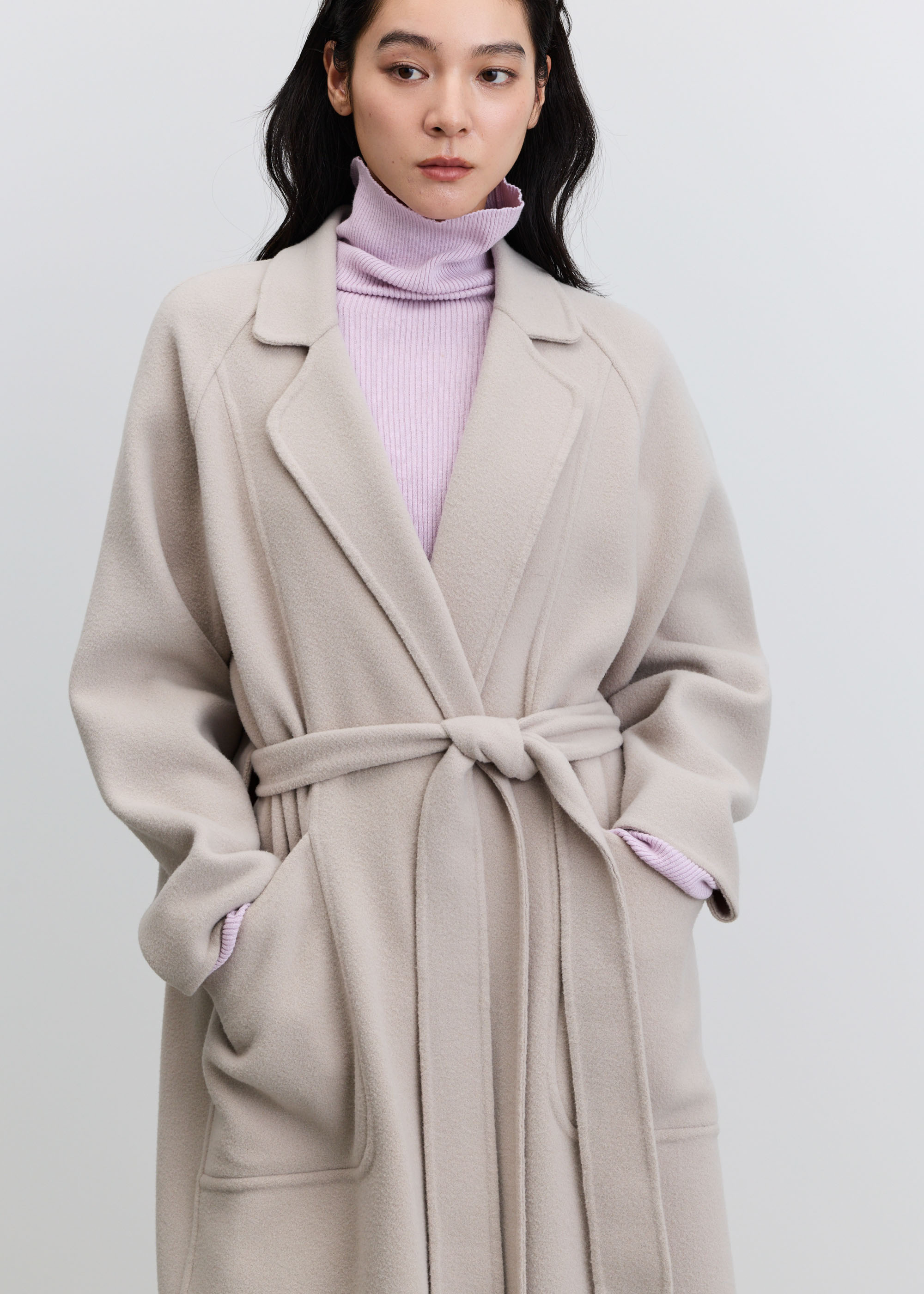 ウールリバーローブコート - SOÉJU online store｜上質な大人の女性の